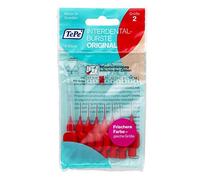 (TG. 0,5 mm) TePe - Spazzolini interdentali, 1 confezione da 8 pezzi, Rosso, 0,5