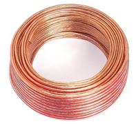 Cavo per altoparlante, 2 x 0,50 mm2, 25 m, trasparente, CCA