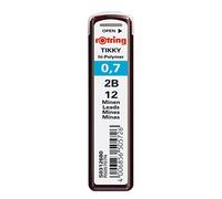 (TG. 0.7 mm) Rotring Tikky Ricariche per Matita Portamina, 0.7 mm, 2B, 10 Pezzi,