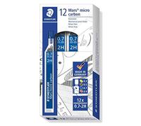 (TG. 0,7 mm) Staedtler 250 07-2H Mina Sottile Micro, 0.7 mm 2H, 1 Confezione da