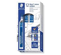 (TG. 0,7 mm) STAEDTLER Mars micro carbon 250 07-HB, Minas finas de grafito, 12 t