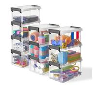 (TG. 0.7L / 10 Pack) Iris Ohyama, Piccole Scatole di Plastica con Clip, 0,7L, Se