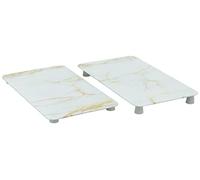 (TG. 0 x 52 x 30 cm) WENKO Coprifornelli universali marmo oro - Set di 2 coprifo