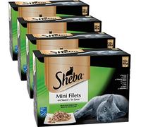 (TG. 1.02 kg (Confezione da 4)) Sheba - Filettini in salsa per gatti adulti, cib