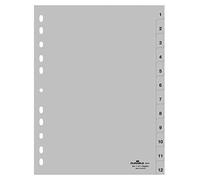 (TG. 1-12) DURABLE 651210 - Divisorio con tasti prestampati 1-12, f.to A4 vertic