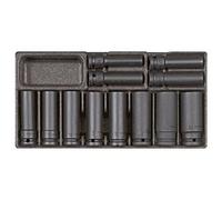 (TG. 1/2''-1,3 cm) Llave de vaso de impacto 1/2", en módulo CT 2/6, 32 piezas -