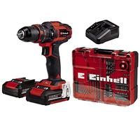 (TG. 1/2_pollice) Einhell Set Trapano Percussione con Batterie TE-CD 18/40 Li-i