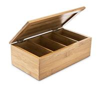 (TG. 1.2x28.5x16 cm) Relaxdays 10018875 Contenitore a 4 Vani con Coperchio per t