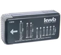 (TG. 1/4 inches) kwb bit set bit dispenser box - 9 pezzi con porta bit magnetico