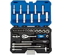 (TG. 1/4in.) Draper B30MN/SG 1/10,2 cm SQ. Dr. Metric socket set (30 pezzi), blu