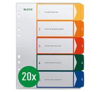(TG. 1-5) Leitz 12910000 - Registro per formato A4, confezione da 20, copertina