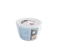 (TG. 1,6 L) Pyrex Cook&Freeze Contenitore Tondo con Coperchio, Vetro, Bianco, 1,