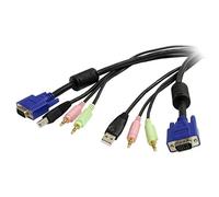 (TG. 1,8m - VGA) Startech.Com Cavo Switch Kvm VGA USB 4 in 1 da 1.8 M con Audio