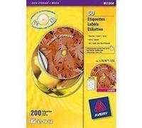 (TG. 1) Avery L7676-100 Etichette bianche opache per CD, 117 mm, A4, 200 etichet