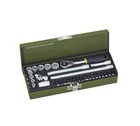 (TG. 1 cm) PROXXON 2223078 - Estuche mecánico de precisión 1/4" 32 pc, argento