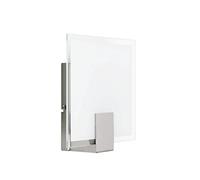 (TG. 1 - confezione) "Sonian" - Applique quadrata in cromo satinato, 19 x 8 x 21
