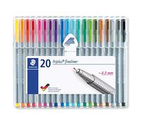 (TG. 1 confezione) Staedtler Penne Colorate Triplus Fineliner, Punta Fine Rinfor