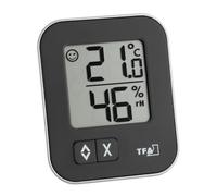 (TG. 1 confezione) TFA 30.5026.01 Moxx Digital Thermo-Hygrometer-Black, Nero, 1