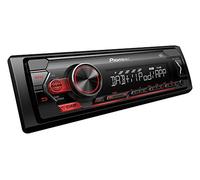 (TG. 1-DIN) Pioneer MVH-S220DABAN, 1DIN Autoradio con RDS e DAB+, rossa, USB per