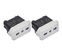 (TG. 1 pezzo (Confezione da 2)) Bticino SAM5180F Presa Bipasso, Bianco (Confezio