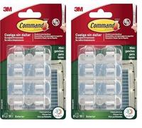 (TG. 1 Pezzo (Confezione da 2)) Command Ganci Adesivi Trasparenti per Esterni -