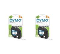 (TG. 1 Pezzo (Confezione da 2)) DYMO LetraTag etichette in plastica, autentico,