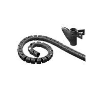 (TG. 1 pezzo) Goobay 51924 Fermacavi a Canalina Tipo Spirale, Nero - NUOVO