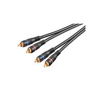 (TG. 1 pz) Goobay 50434 Cavo di Collegamento Stereo 2 RCA, a Doppia Schermatura,