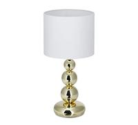 (TG. 1 pz.) relaxdays 10024789 Lampada da Tavolo Dorata, Rotonda, dal Design Ori