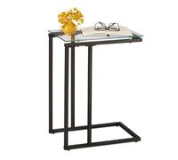 (TG. 1 pz.) Relaxdays 10032609 Tavolino da Divano, a Forma di U, Consolle con Pi