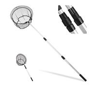 (TG. 1 pz.) Relaxdays Argento, Guadino da Pesca, Asta Telescopica 60-130 cm, Pie