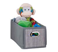 (TG. 1 pz.) Relaxdays Aufbewahrungskorb Bambus Schmal Contenitore Portaoggetti i