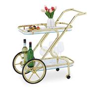 (TG. 1 pz.) Relaxdays Carrello da Cucina, 2 Ripiani, Carrellino di Servizio, HLP