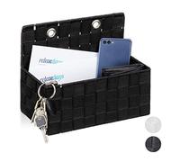 (TG. 1 pz) Relaxdays Cestino Portaoggetti, da Appendere, Organizer per Bagno, Co