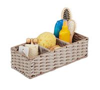 (TG. 1 pz.) relaxdays Contenitore Bagno, Portaoggetti Intrecciato, Salvaspazio,