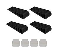 (TG. 1 pz.) Relaxdays Cuneo Fermaporta, Set 4 Blocca Porte Pavimento, Autoadesiv