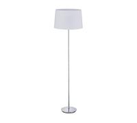 (TG. 1 pz.) Relaxdays Lampada da Terra con Paralume, Stelo Cromato, Attacco E27,