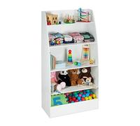 (TG. 1 pz.) Relaxdays Libreria per Bambini, Scaffale con 5 Scomparti, Corridoio,
