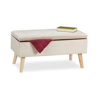 (TG. 1 pz.) Relaxdays Panca Contenitore, 40x41x80 cm, 40L, Seduta Imbottita, Gam