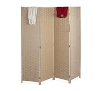 (TG. 1 pz.) Relaxdays Paravento a 4 Pannelli, HxL: 180 x 180 cm ca, Divisore Pie
