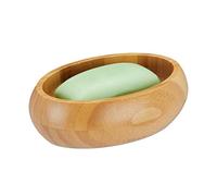(TG. 1 pz.) Relaxdays Piattino Porta Sapone in bambù, Scolo per l'Acqua, Resist