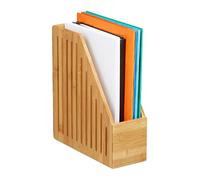 (TG. 1 pz.) Relaxdays Porta Documenti in bambù, Formato A4, per Riviste & Fasci