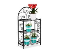 (TG. 1 pz.) Relaxdays Scaffale Porta Piante, Pieghevole, Esterni e Interni, 3 Li