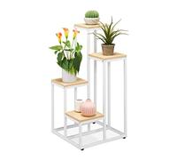 (TG. 1 pz.) Relaxdays Scaffale Portavasi, 4 Ripiani Mobile Portafiori Metallo, 8