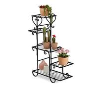 (TG. 1 pz.) Relaxdays Scaffale Portavasi, 5 Ripiani, Design retrò, Mobile Porta