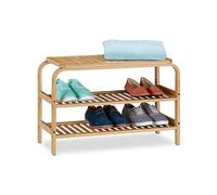 (TG. 1 pz.) relaxdays Scarpiera da Ingresso, con Panca, 6 Paia di Scarpe, per Ba