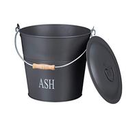 (TG. 1 pz.) Relaxdays Secchio Raccogli Cenere con Coperchio, 12 L, con Impugnatu