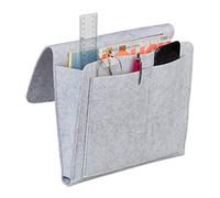 (TG. 1 pz.) Relaxdays Tasca Portaoggetti da Letto, 5 Scomparti da Appendere, Por