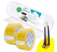 (TG. 1 Rollo 50cmx10m + 2 cintas + 1 cuter) Rotolo di bolle in plastica, rotolo