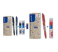(TG. 1 Stück (1er Pack)) Pilot, 2 Penne Frixion Ball Nero/Blu, 2 set da 3 Ricar